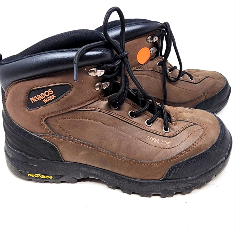 Nevados Evo Men's Steel‎ Toe Work Boots Brown Foundation EV Size 11W